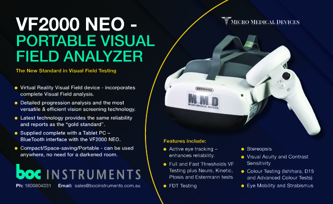 New VF2000 NEO Virtual Reality Visual Field Analyzer